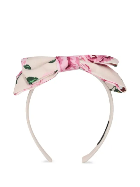 MAMA LUMA KIDS floral-print bow headband