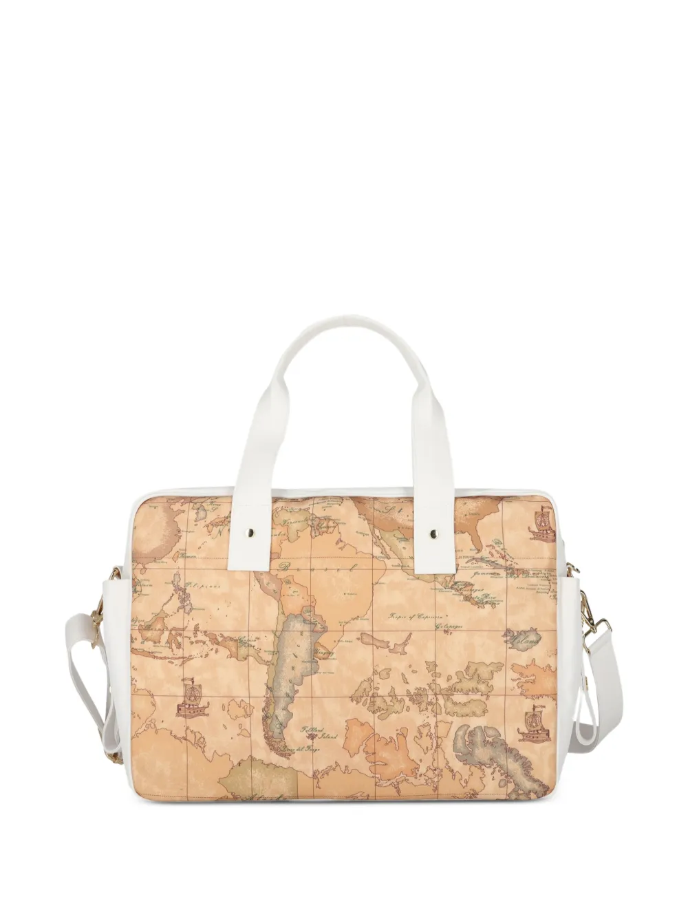 Alviero Martini Kids Luiertas met kaartprint Beige