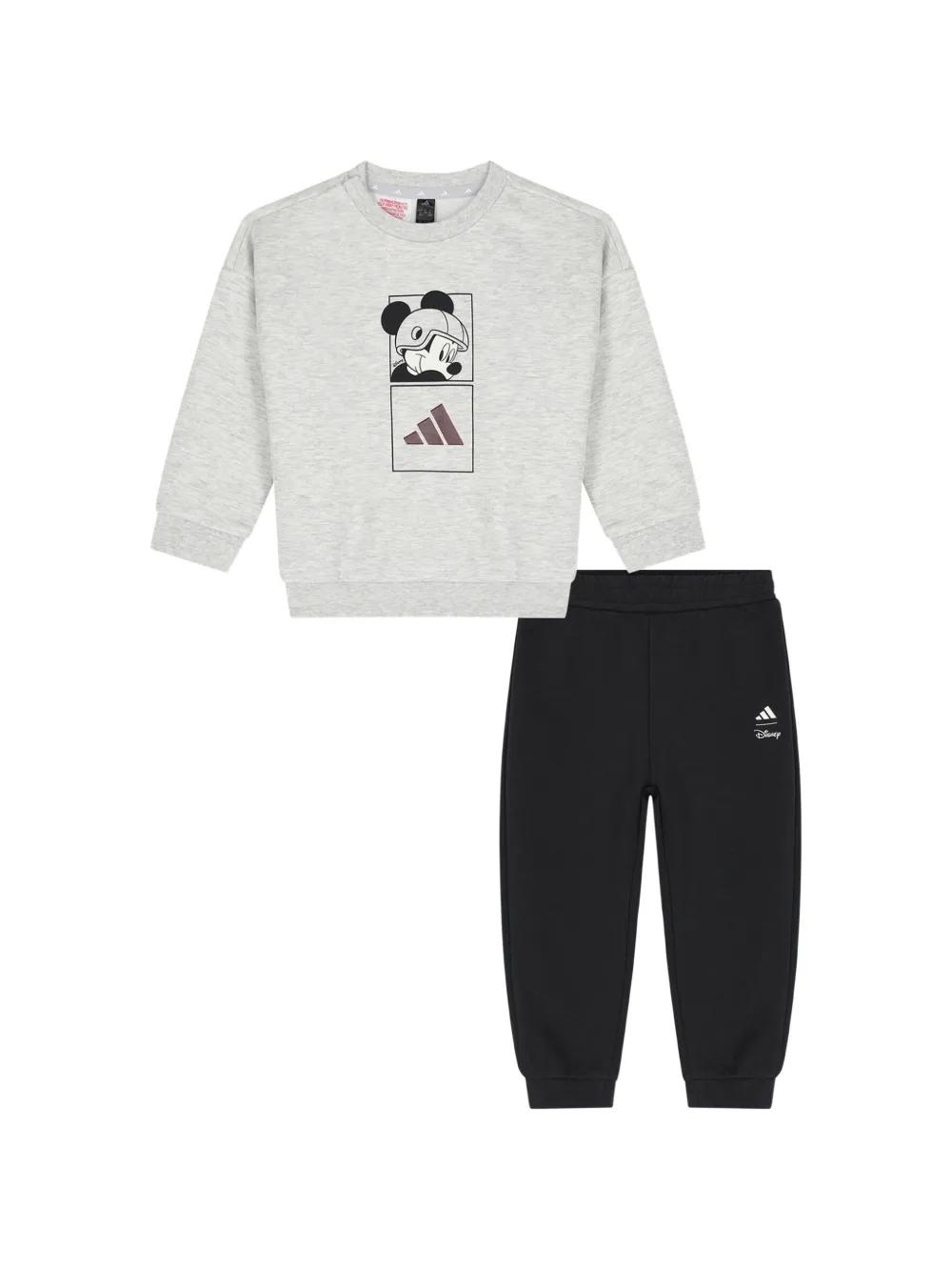 adidas Kids x Disney Tuta sportiva con stampa grafica Mickey Mouse - Grigio