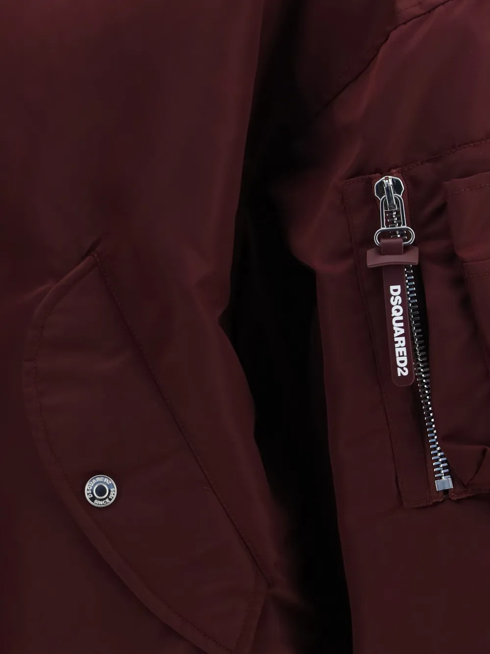 DSQUARED2 Utility2 80's logo-tag bomber jacket Rood
