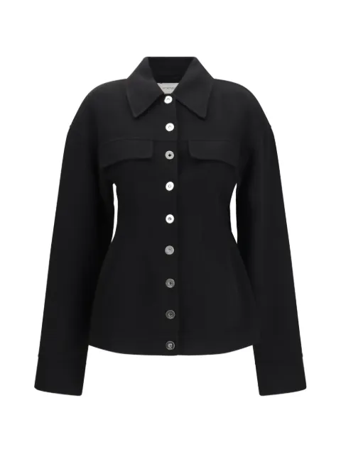Sportmax chaqueta corta Arena de lana a paneles