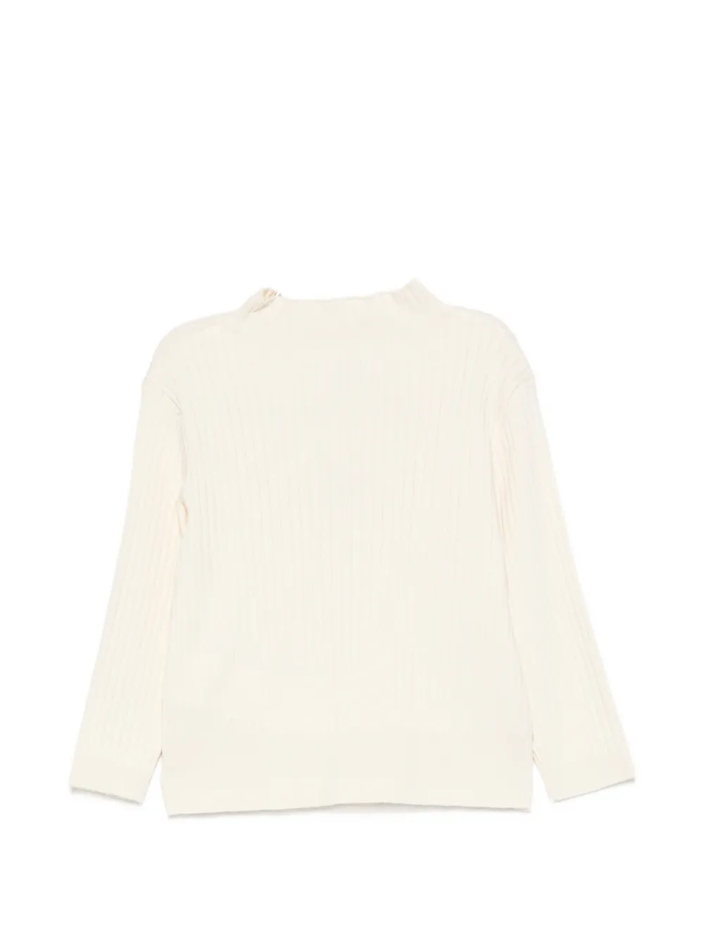 Roberto Cavalli Junior Geribde trui met geborduurd logo Beige
