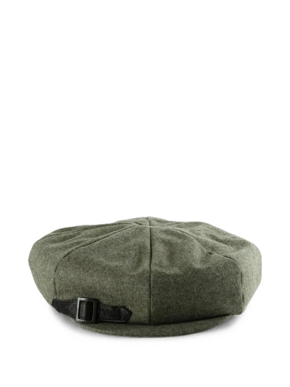 Yohji Yamamoto buckle-detail newsboy hat - Verde