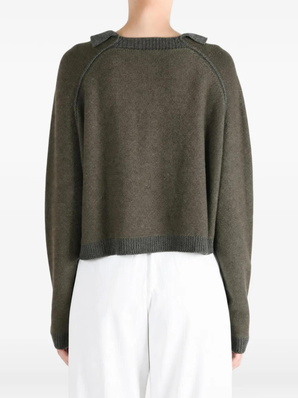 Y's Vest met raglan mouwen en gelaagd detail Bruin