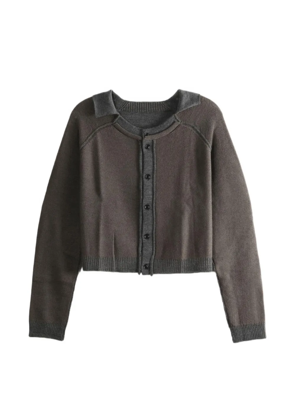 Y's layered-detail raglan-sleeve cardigan · 2