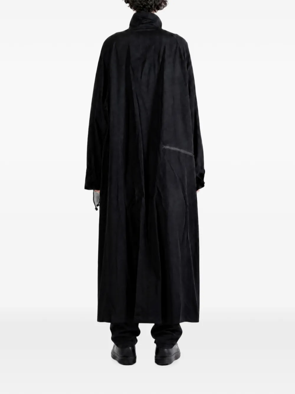 Yohji Yamamoto Jas met hoge hals en ritsdetail Zwart