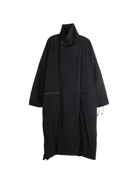 Yohji Yamamoto high-neck zip-detail coat