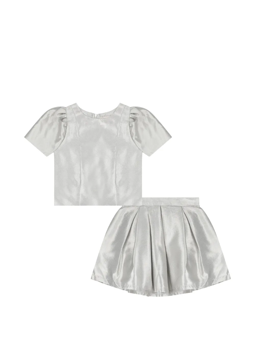 MAMA LUMA KIDS Set blusa e gonna con stampa - Argento