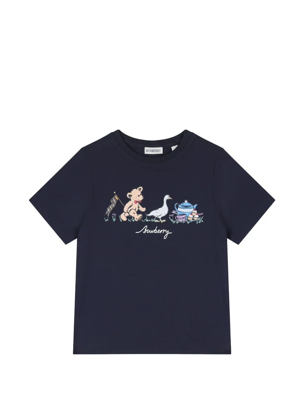Burberry Kids T-shirt Thomas Bear Picnic con stampa grafica - Blu