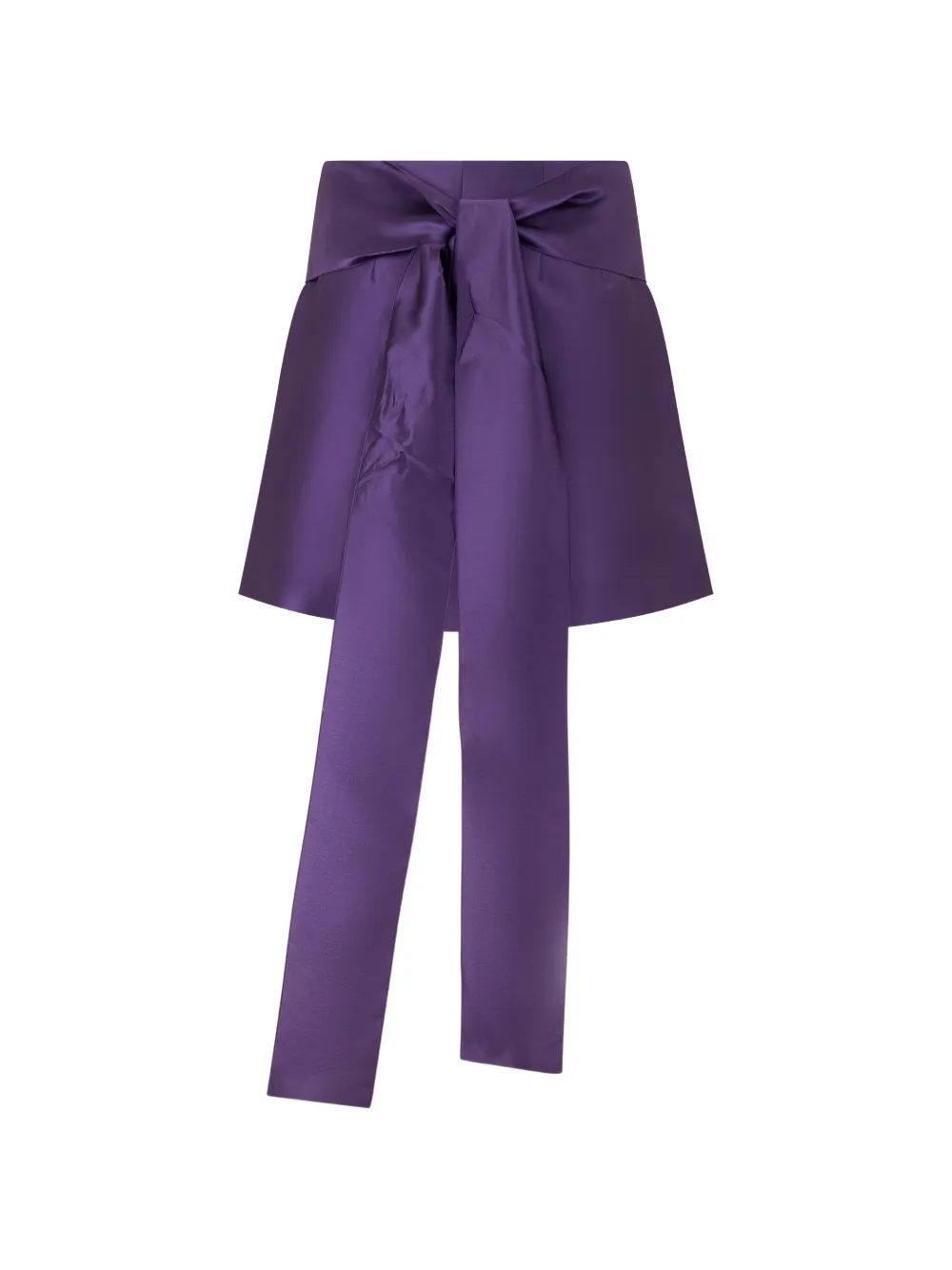 Alberta Ferretti pleated bow-detail mini skirt - Violett