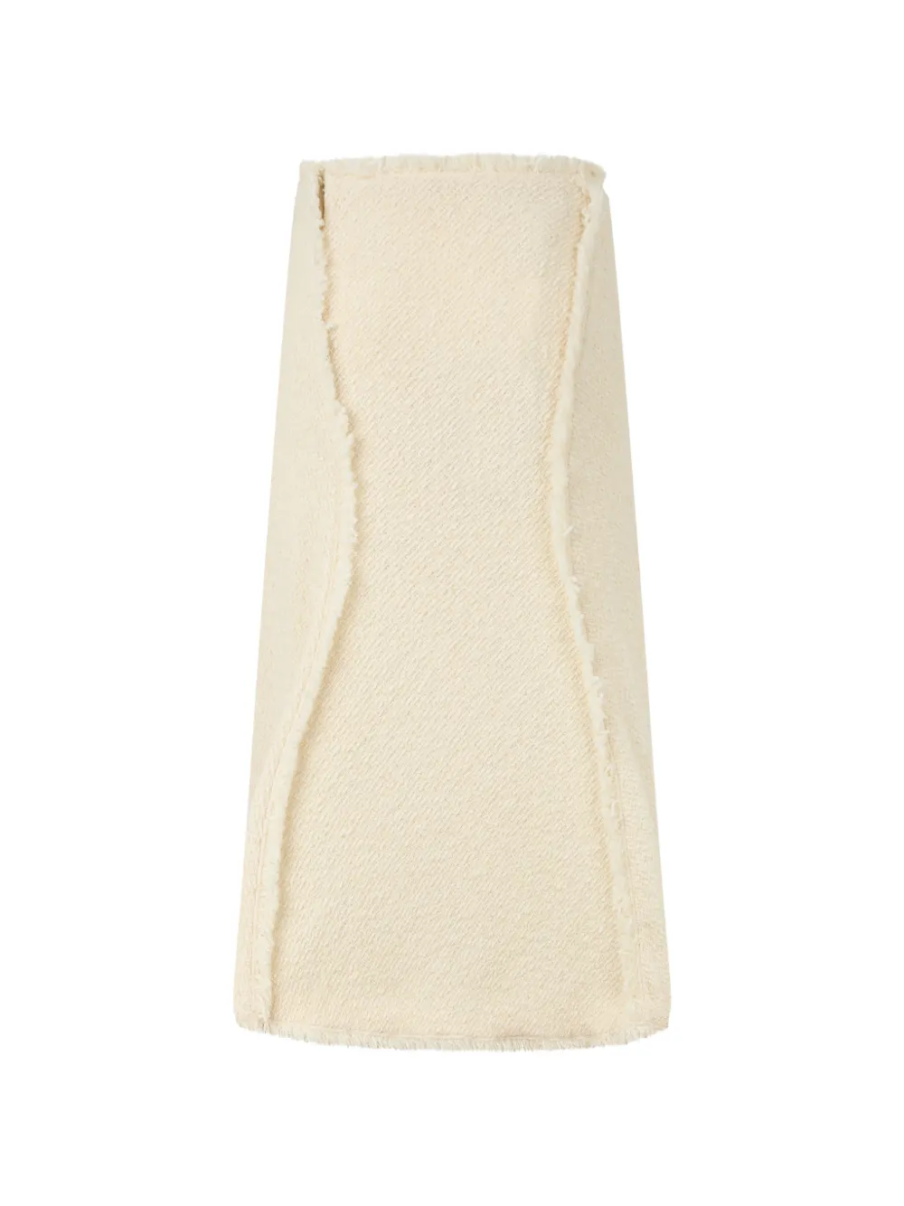 Alberta Ferretti fringe-trim midi skirt - Gelb