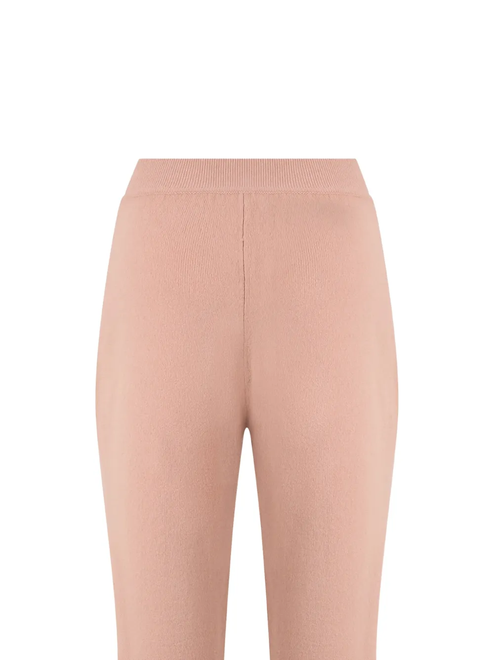 Alberta Ferretti Broek met geribbelde tailleband Beige