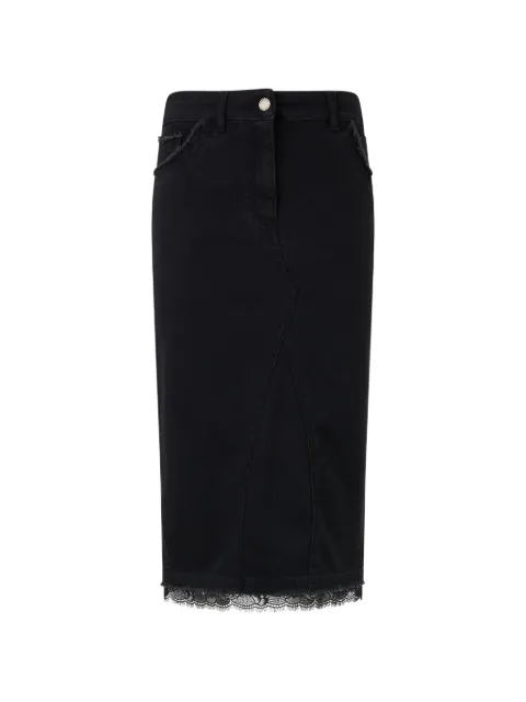 Alberta Ferretti falda midi con ribete de encaje