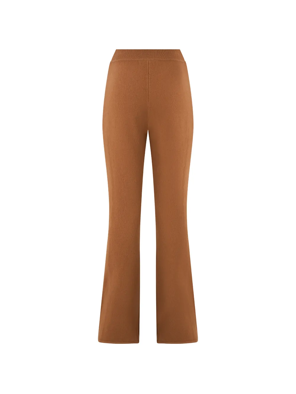 Alberta Ferretti Broek met geribbelde tailleband Bruin