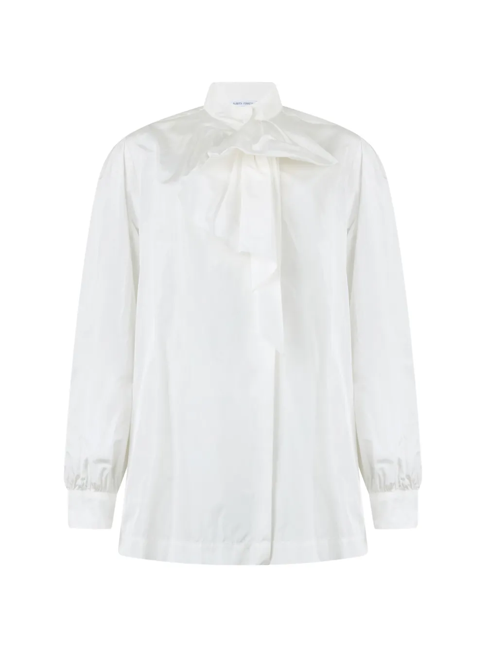 Alberta Ferretti bow-detail long-sleeved shirt - Weiß