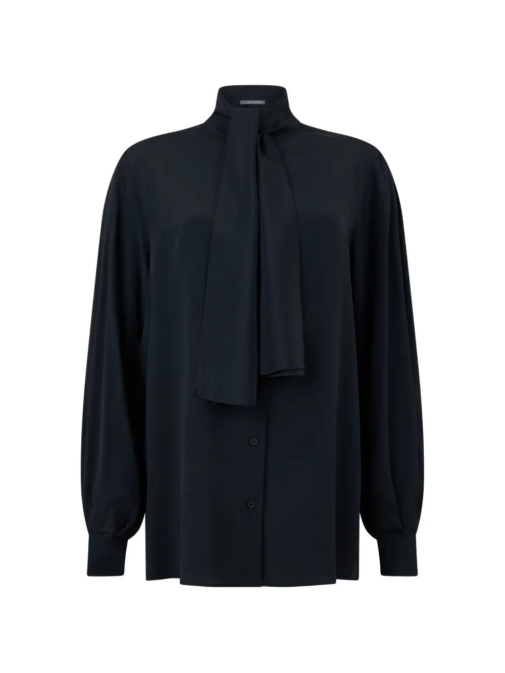 Alberta Ferretti pussy-bow long-sleeved shirt - Schwarz