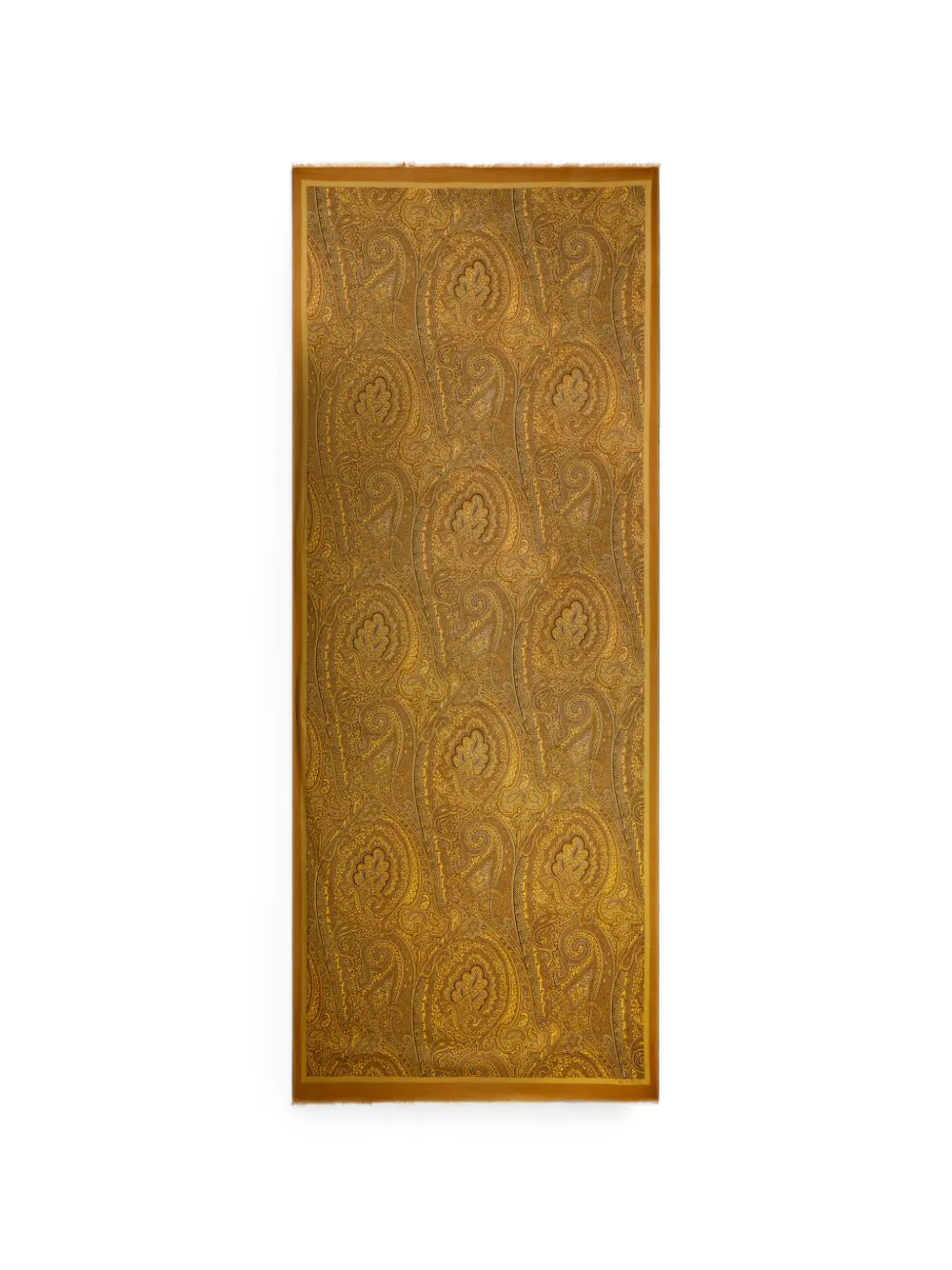ETRO modal and cashmere scarf with Arnica motif Geel