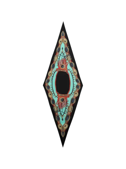 ETRO diamond-shaped silk scarf with jewel motif