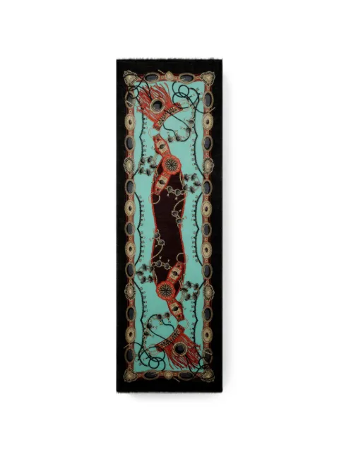 ETRO wool and cashmere scarf with jewel motif