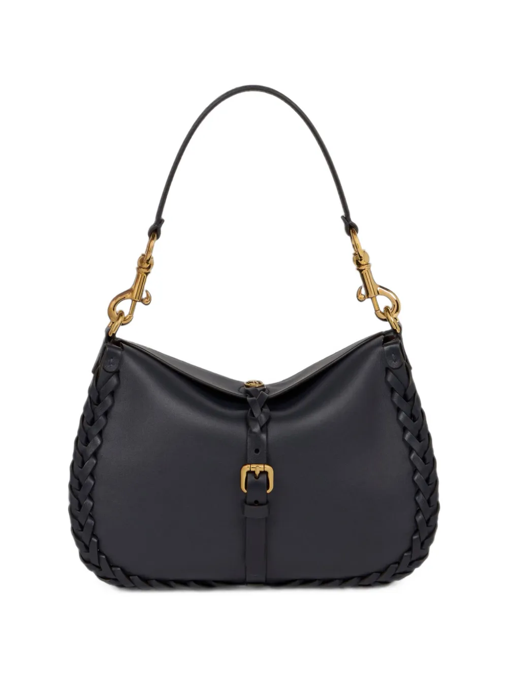 ETRO medium nappa leather Pony bag with threading - Blu