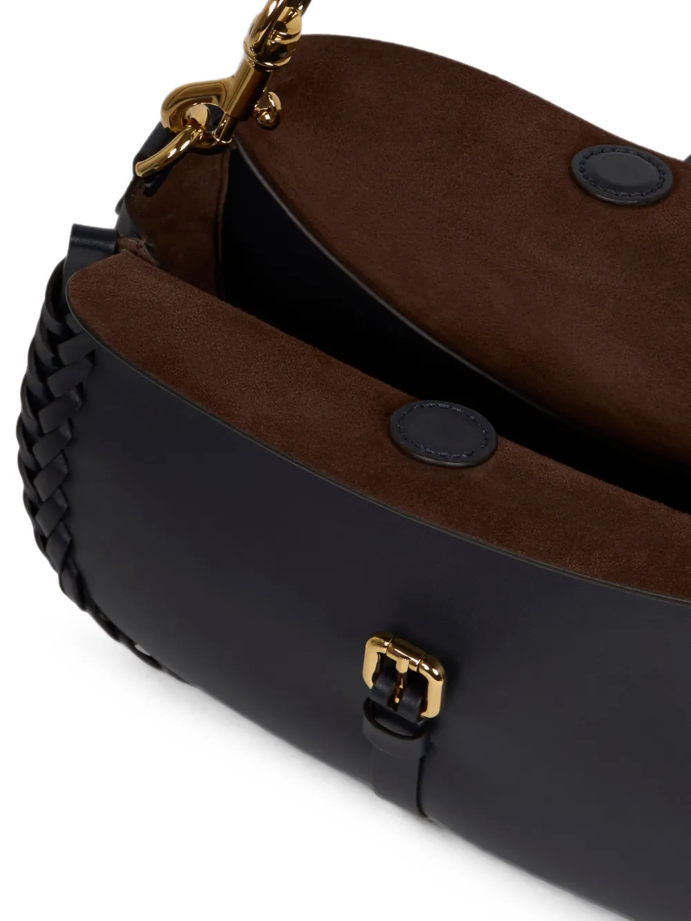 ETRO Medium Pony nappaleren tas met vlechtwerk Blauw