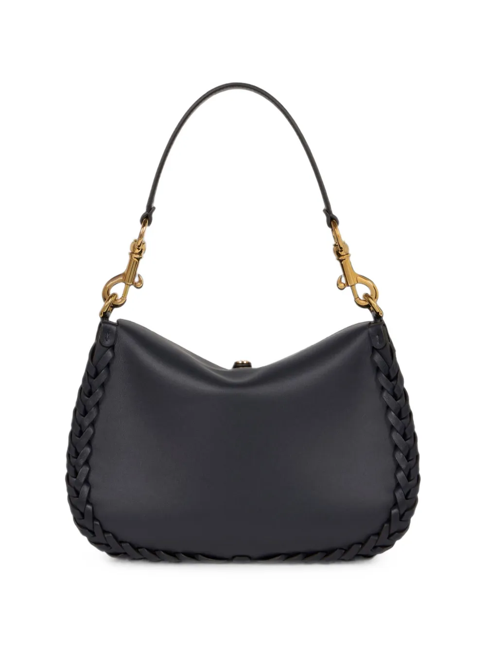 ETRO Medium Pony nappaleren tas met vlechtwerk Blauw