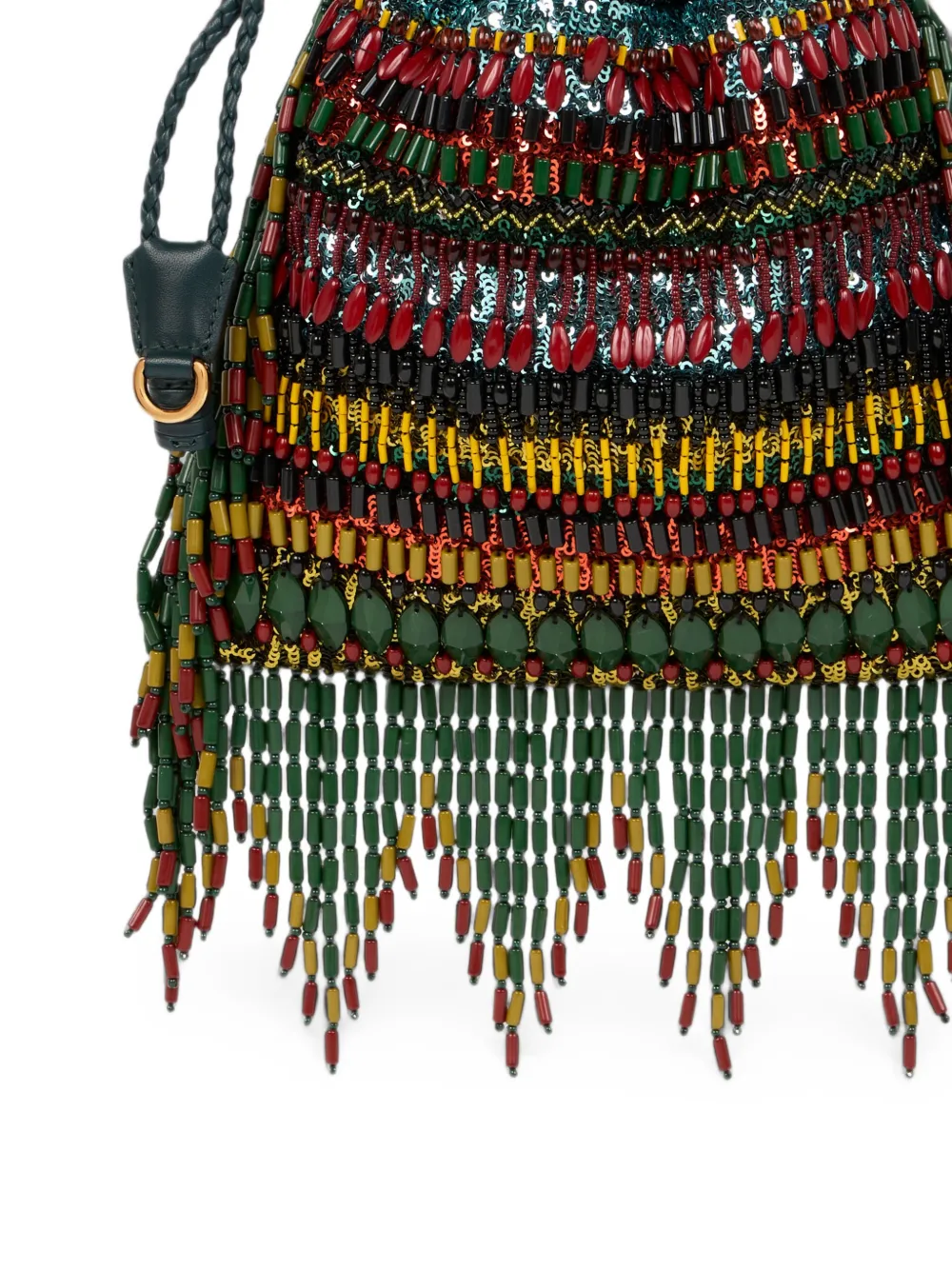 ETRO Kleine Kalispera tas met pailletten en kralen Groen