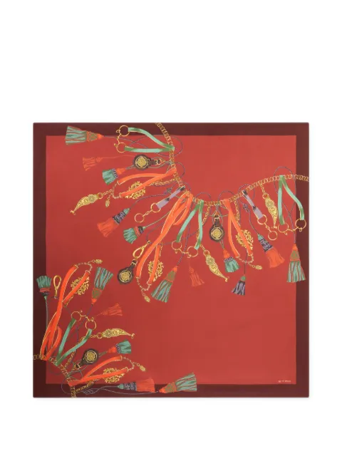 ETRO silk scarf with charm motif