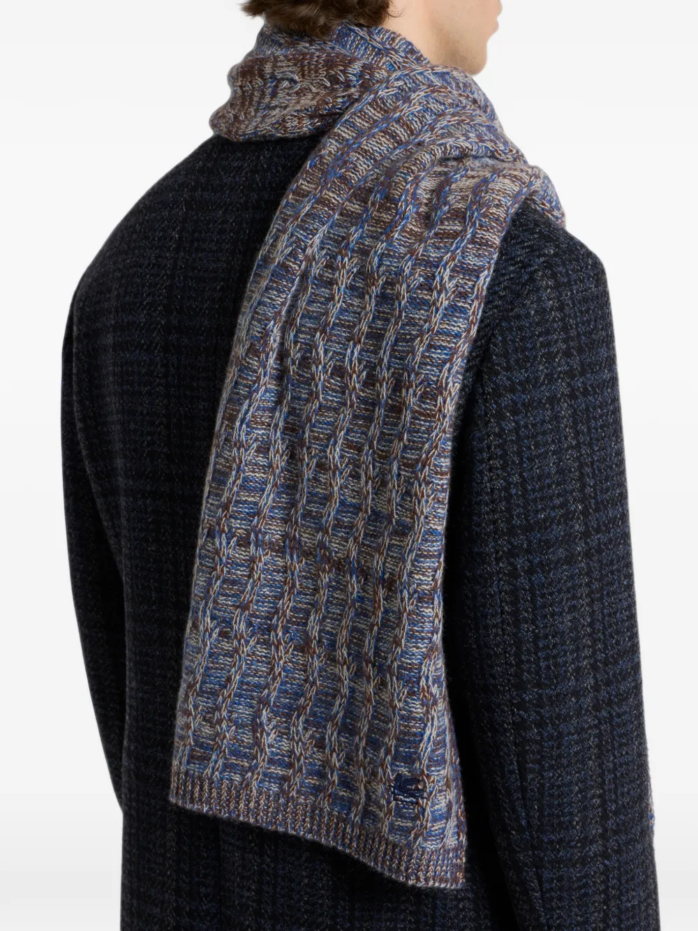 ETRO Kabelgebreide kasjmier sjaal Blauw