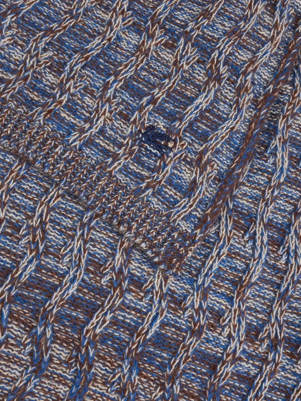 ETRO Kabelgebreide kasjmier sjaal Blauw