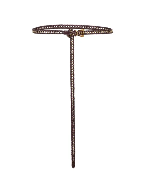 ETRO cinturón de piel y cadena