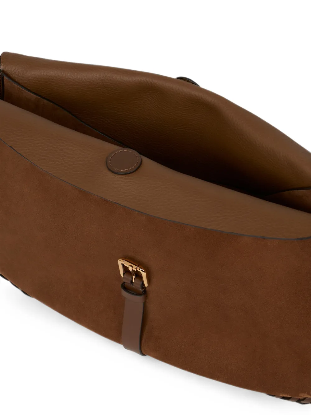 ETRO Suède pony maxi-tas met vlechtwerk Bruin