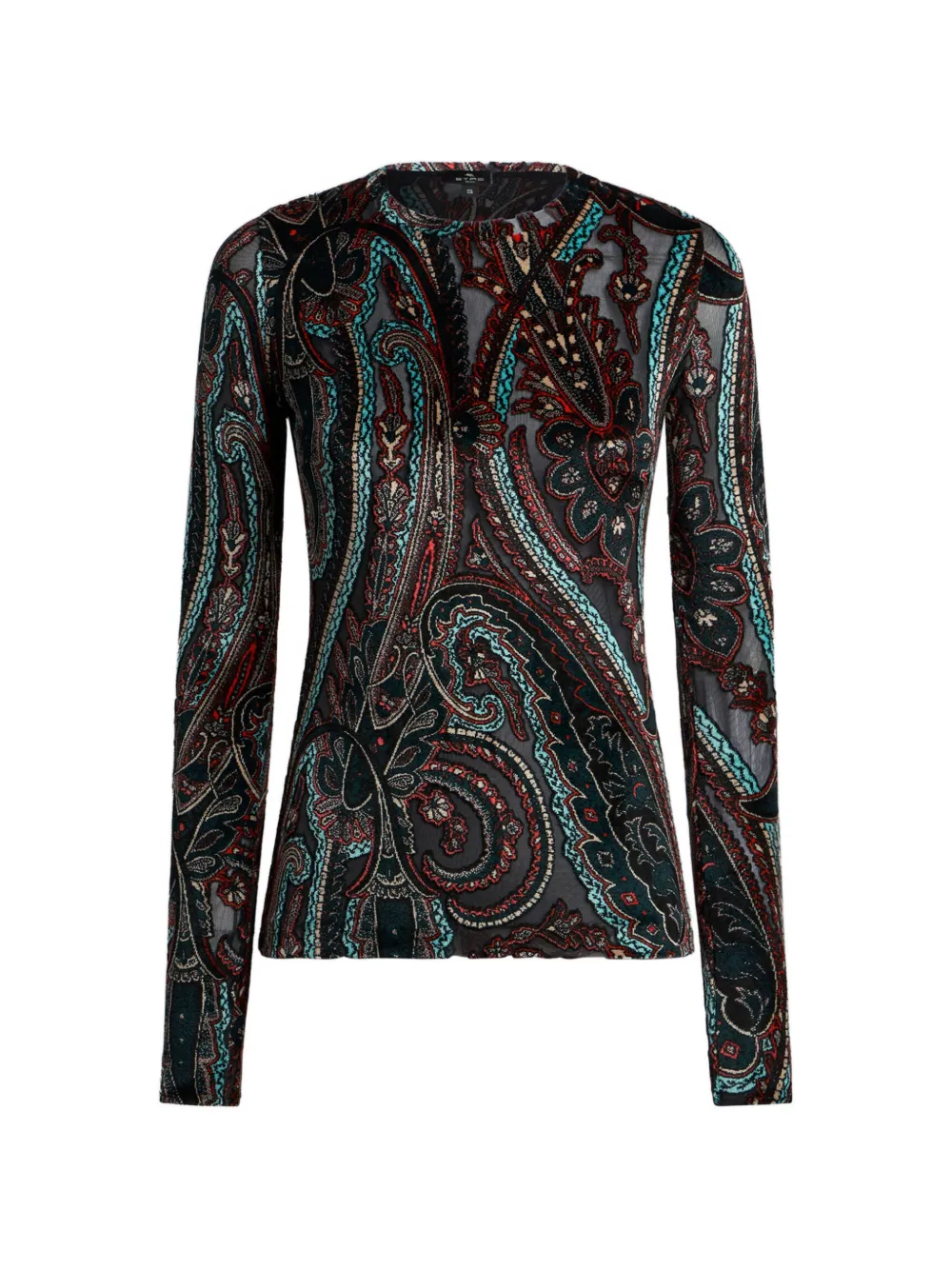 ETRO Chenille trui met paisley-patroon en jacquard Grijs