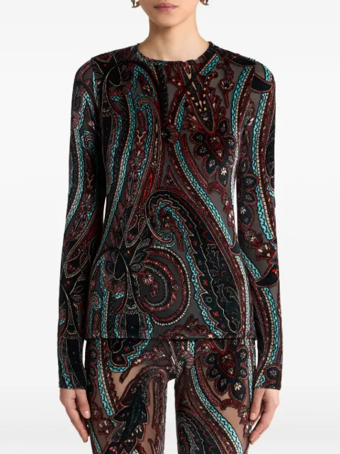 ETRO chenille jacquard sweater with Paisley motif