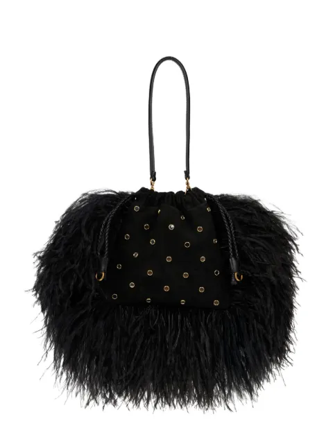 ETRO small suede Kalispera bag with feather detail and studs