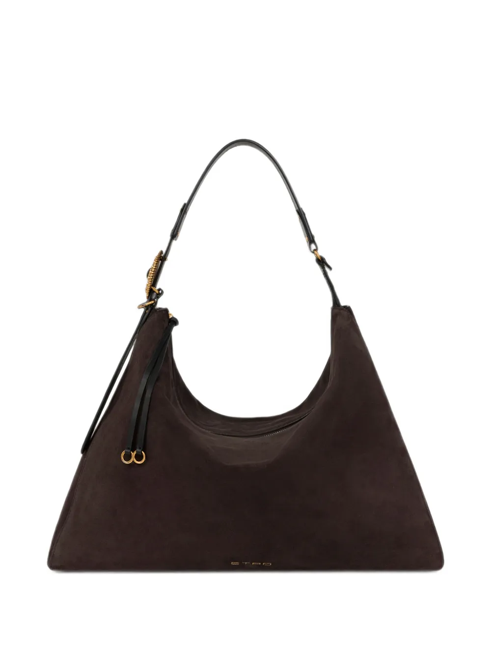 ETRO large suede Rosette bag Bruin
