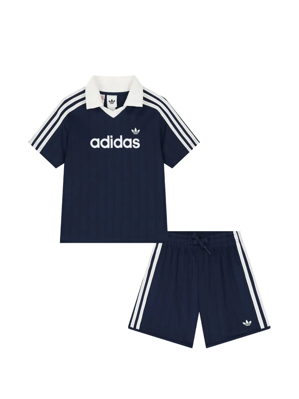 adidas Kids logo-print pinstriped tracksuit - Blu