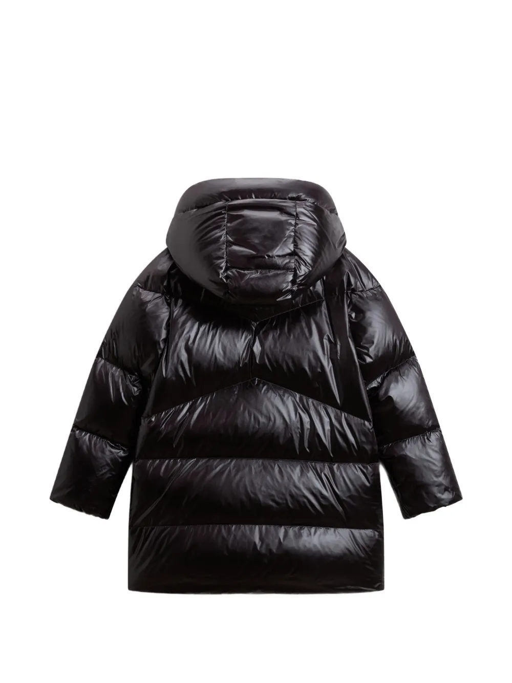Woolrich Kids black quilted coat Zwart