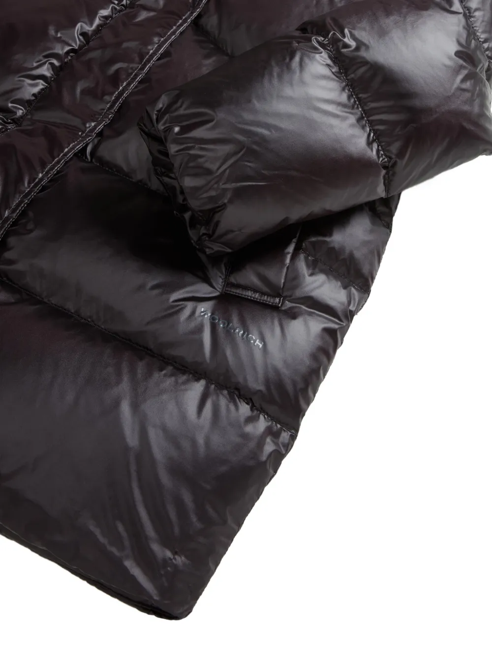 Woolrich Kids black quilted coat Zwart