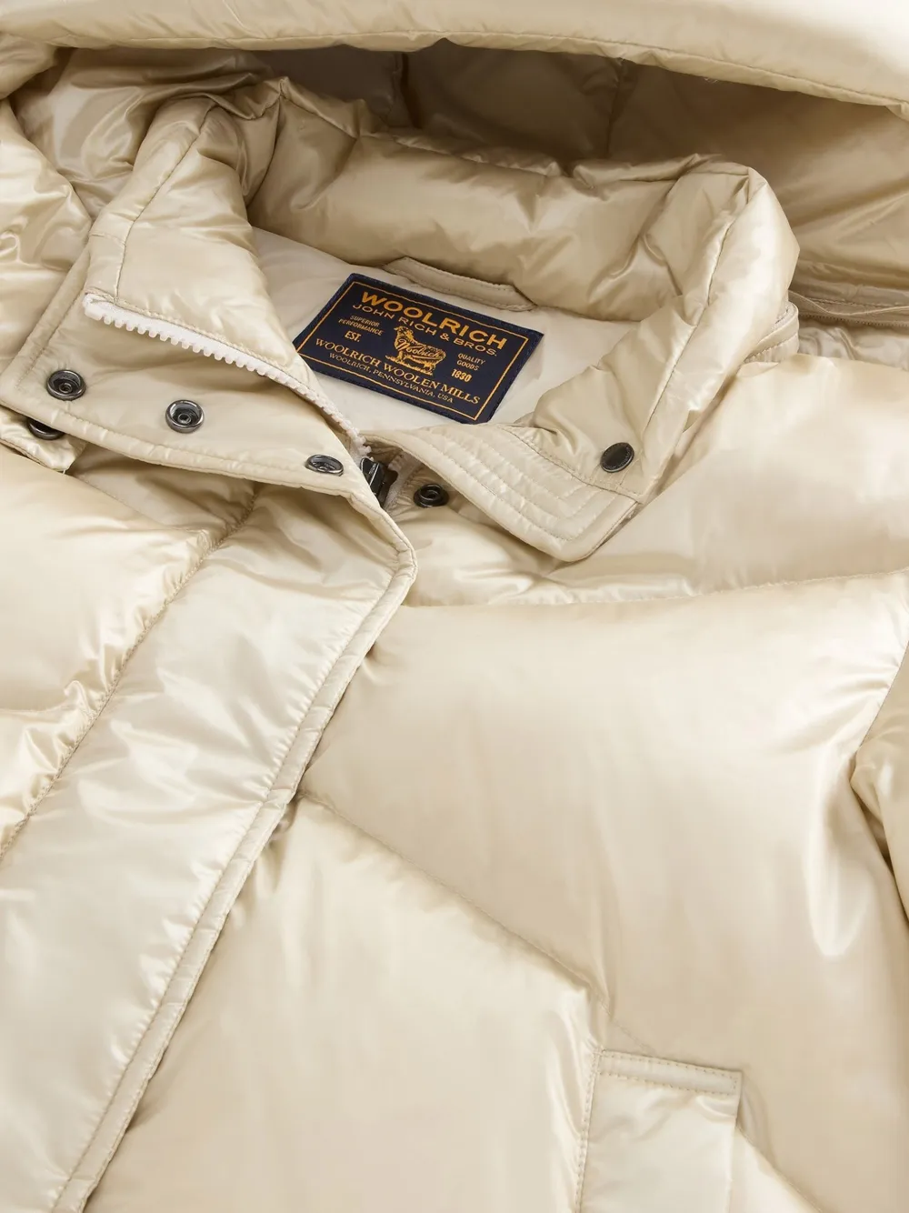Woolrich Kids Gewatteerd jack Beige