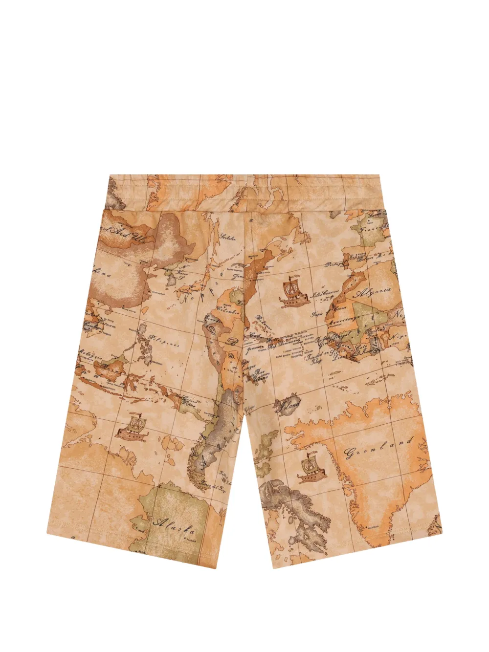 Alviero Martini Kids Shorts met Geo Map-print Beige