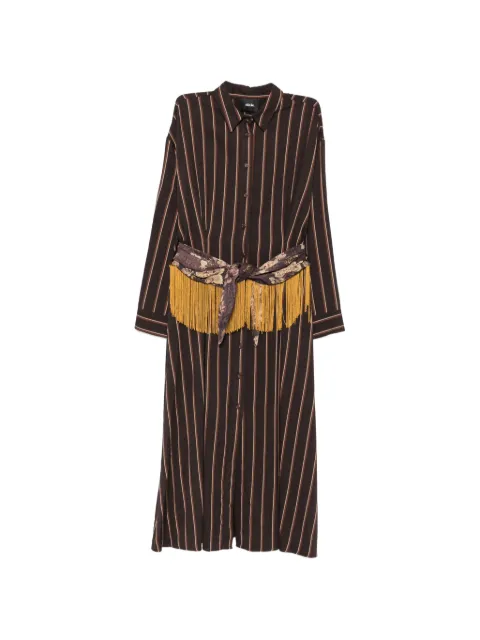 DIXIE Gestreiftes Midikleid mit Fransen