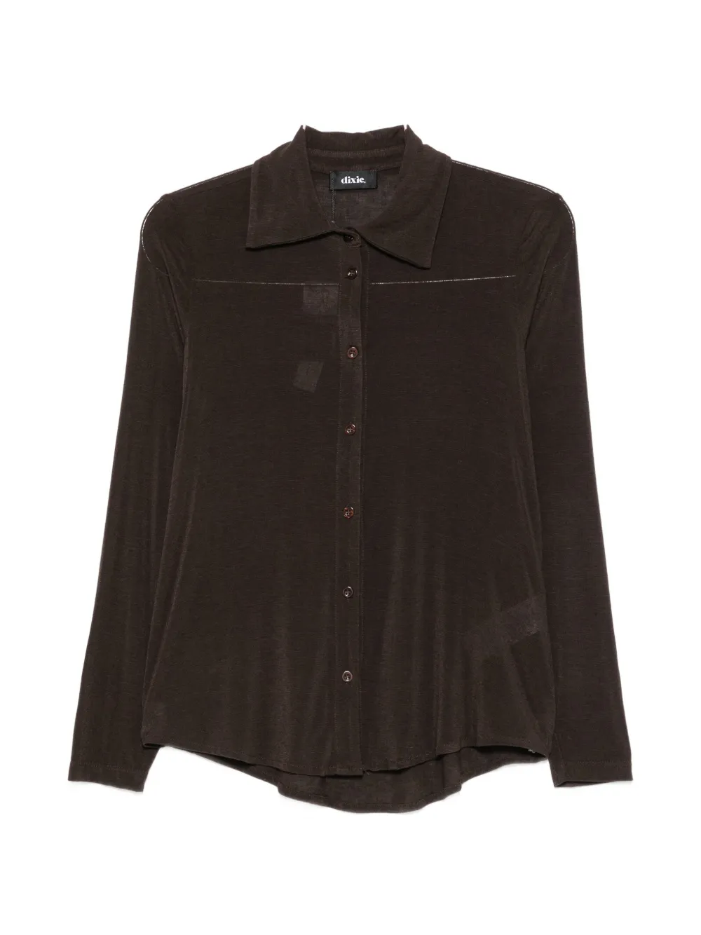 DIXIE long-sleeve button-up shirt - Braun