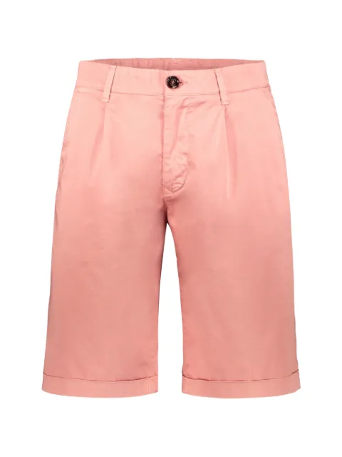 Moorer pleat-detail turn-up shorts