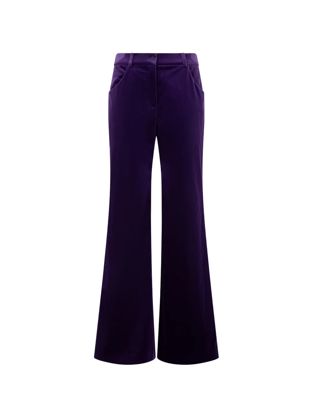 Alberta Ferretti velvet-finish flared trousers - Violett