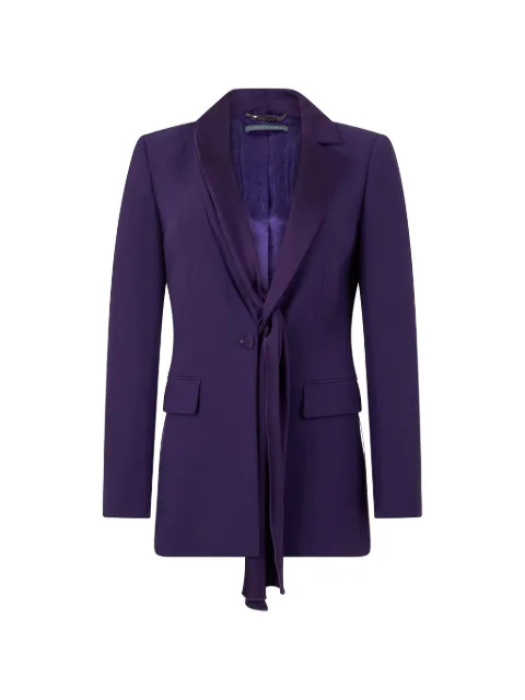 Alberta Ferretti scarf-detail single-breasted blazer
