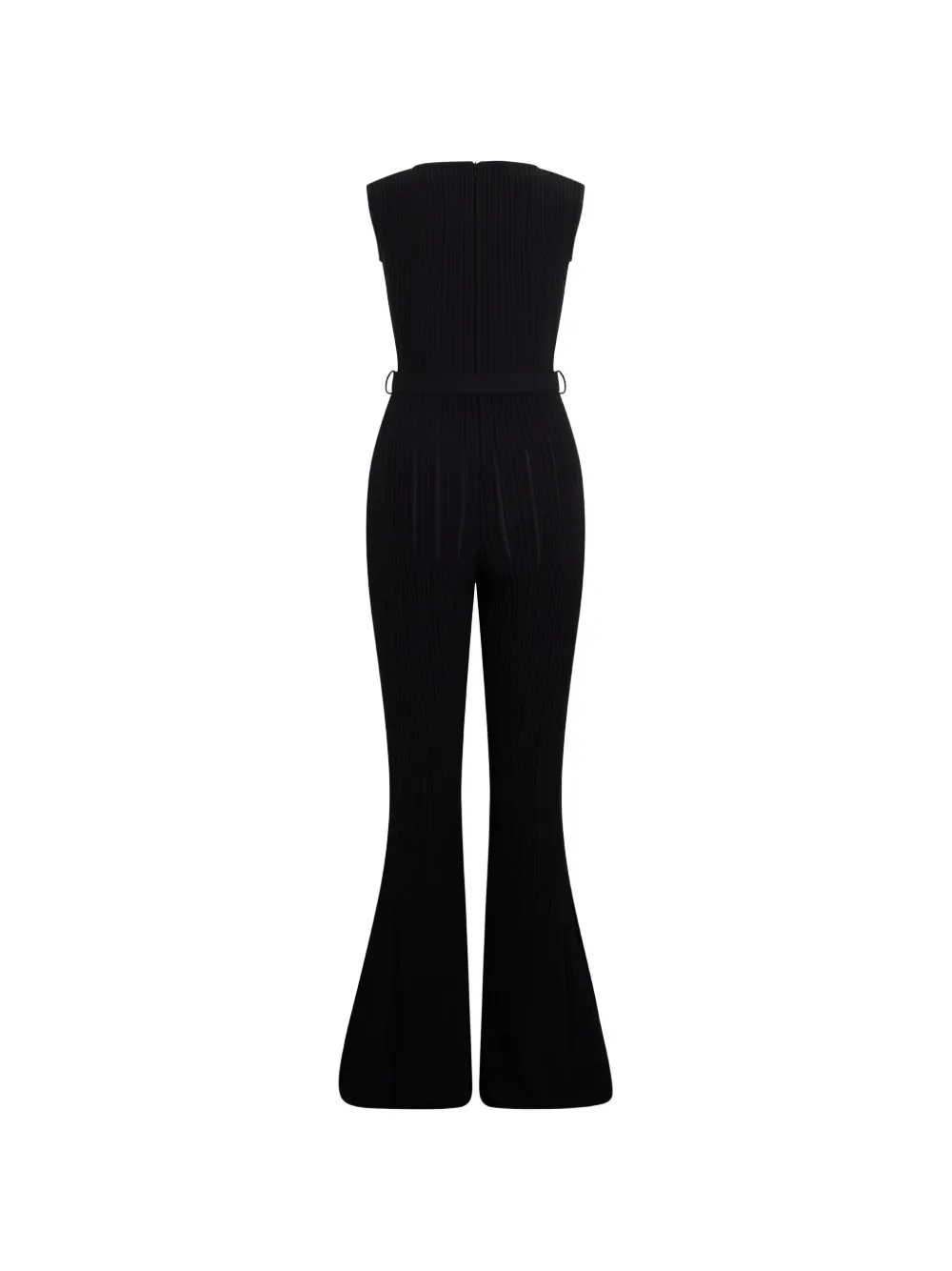 Alberta Ferretti Geribbelde jumpsuit met ceintuur Zwart