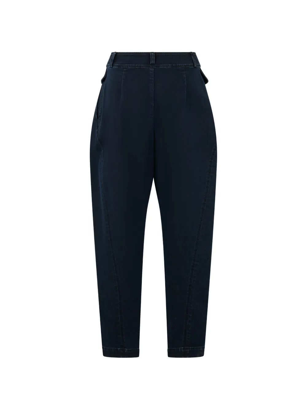 Alberta Ferretti Broek met geplooid detail Blauw