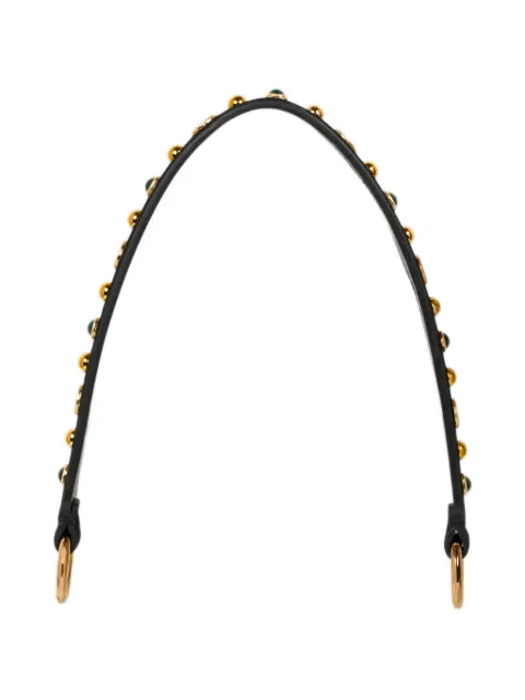 ETRO suede bag handle with jewel studs