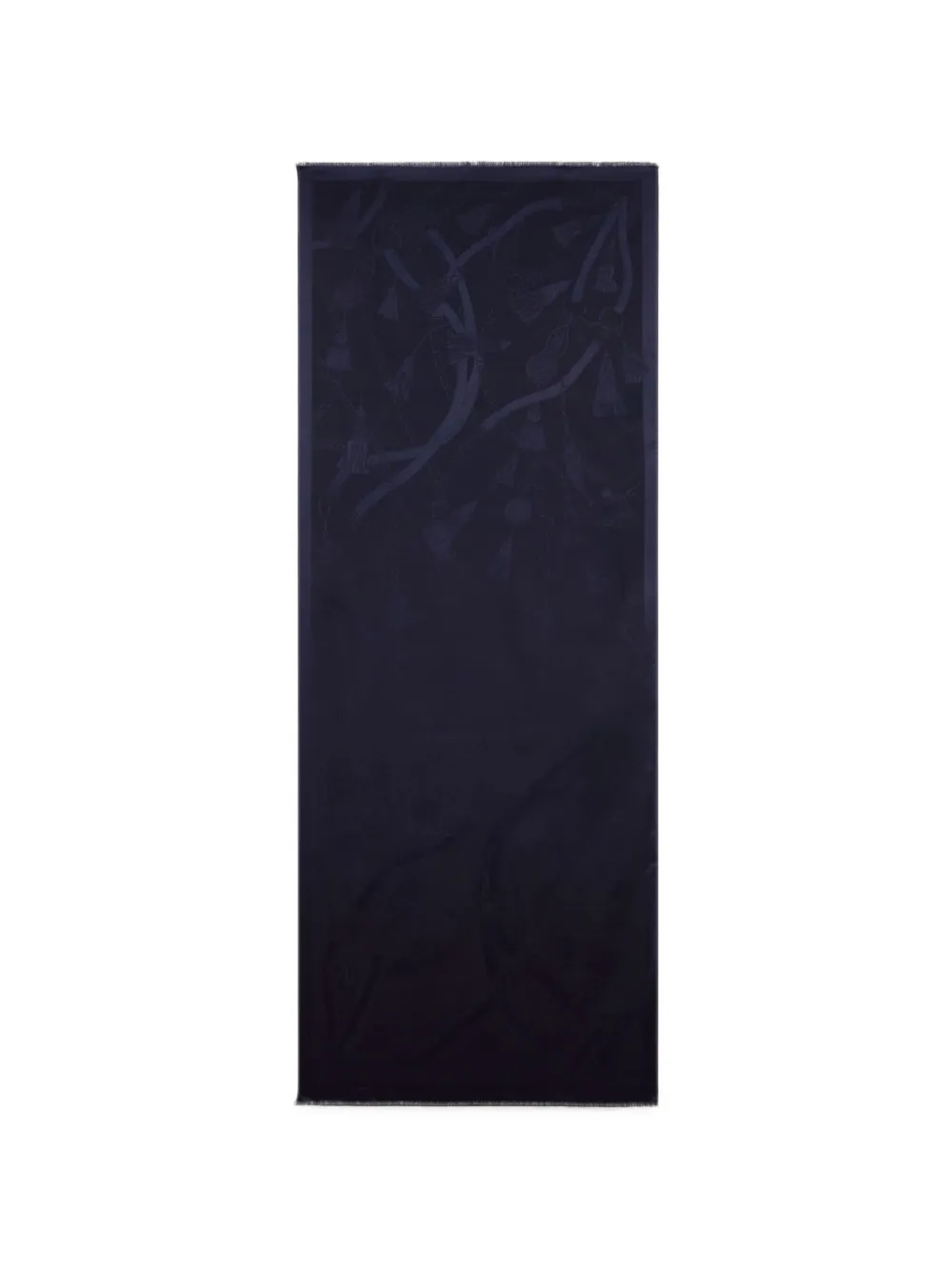 ETRO silk-and-wool jacquard scarf with tone-on-tone charm motif - Blau